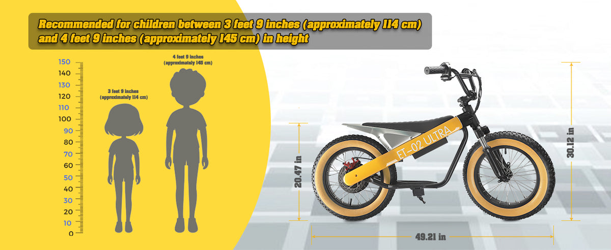 Electric Balance Bike, 750W Motor, 18Miles Long Range & 19Mph, 16" Fat Tire Electric Dirt Bike for Ages 6-11, Front Suspension, Dual Brake Off-Road Electric Motorcycle for Boys Girls (Yellow)