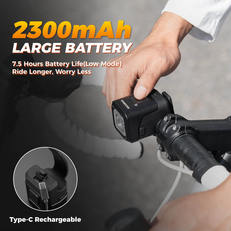 2-in-1 Bike Horn & Front Light -  450lm-7