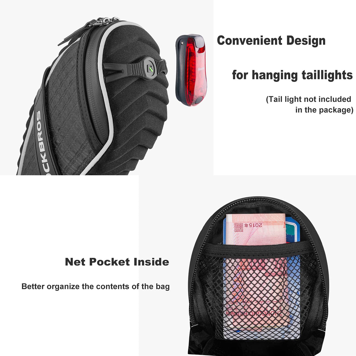 3D Shell Bike Saddle Bag Under Seat Storage Pack - ridemart