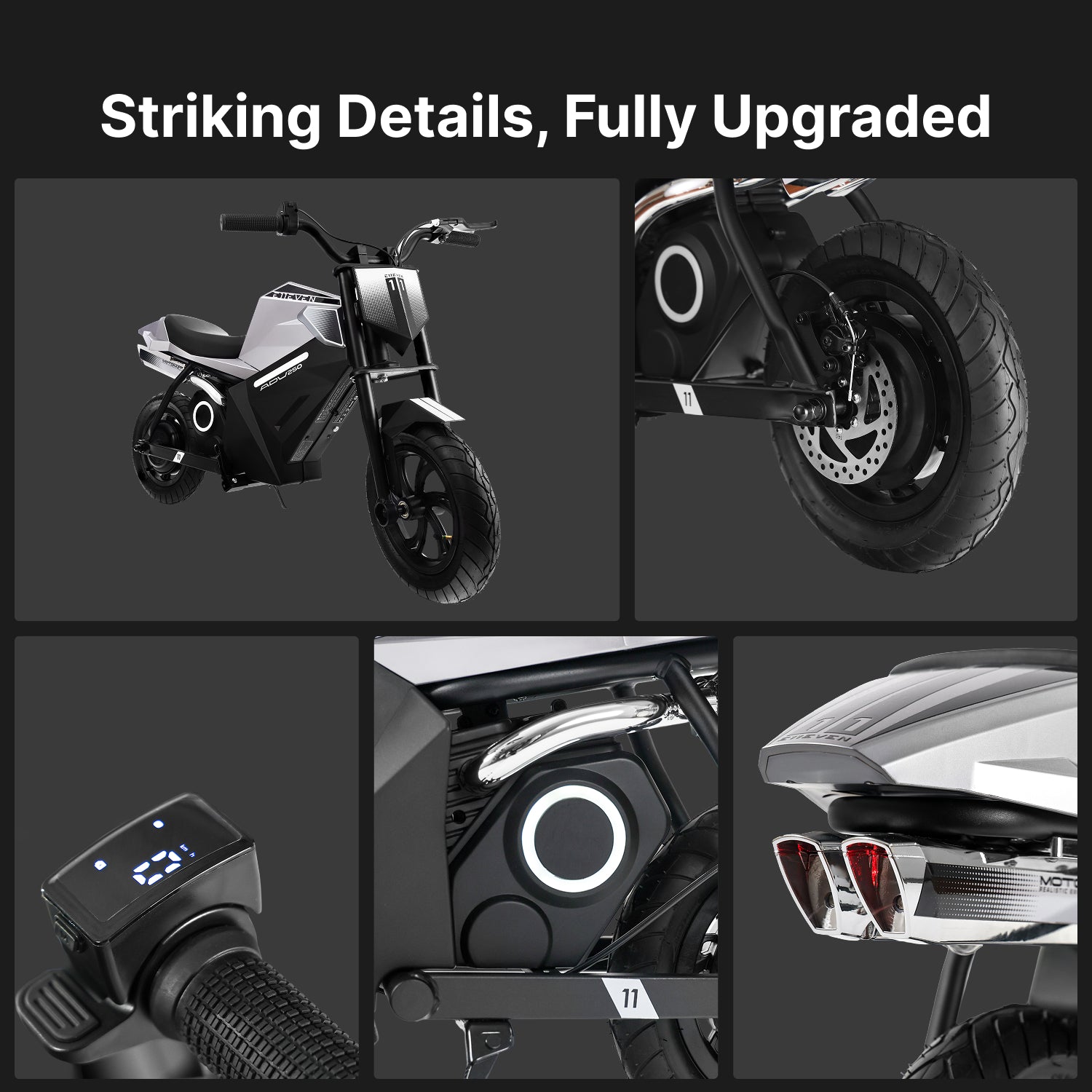 E11even Electric Mini Bike for Kids - ADV 250 Pro-4