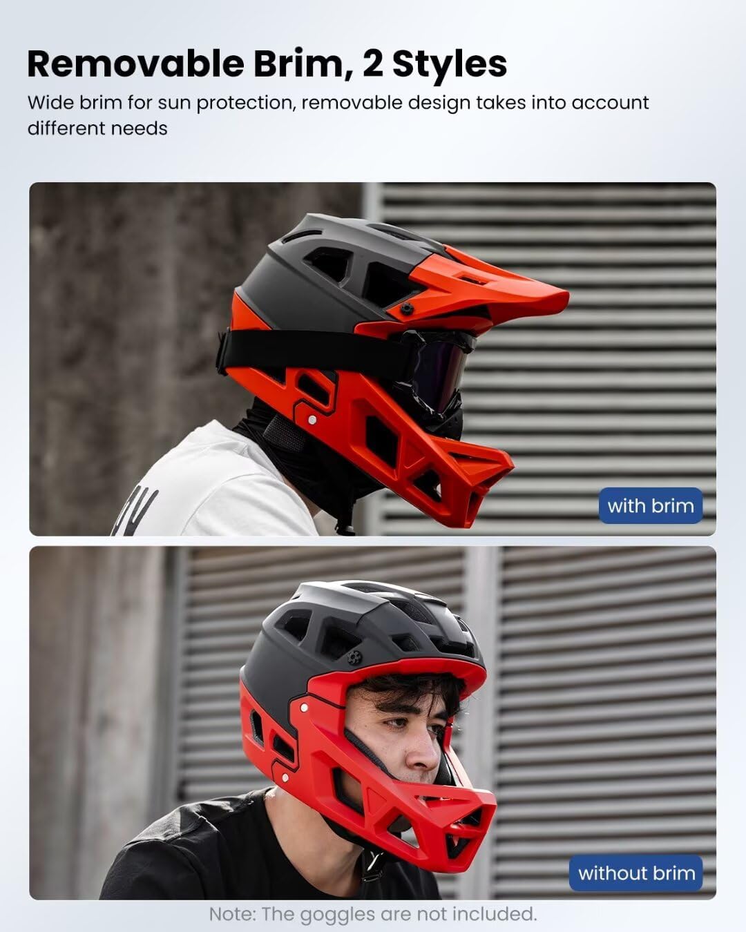 ILM Adult Mountain Bike Helmet Men & Women Full Face Lightweight BMX MTB Helmet ASTM CPSC CE Certified Cycling Helmet Model ZL-B068