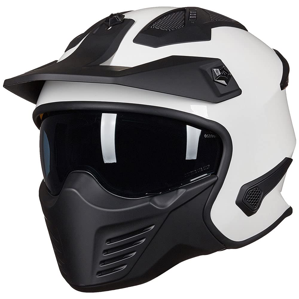 ILM Open Face Motorcycle 3/4 Half Helmet for Dirt Bike Moped ATV UTV Motocross Cruiser Scooter DOT Model 726X (Matte Black,M)