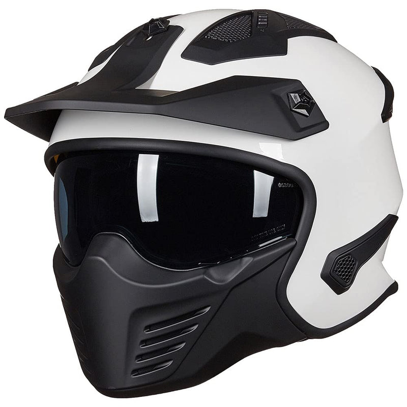 ILM Open Face Motorcycle 3/4 Half Helmet for Dirt Bike Moped ATV UTV Motocross Cruiser Scooter DOT Model 726X (Matte Black,M)