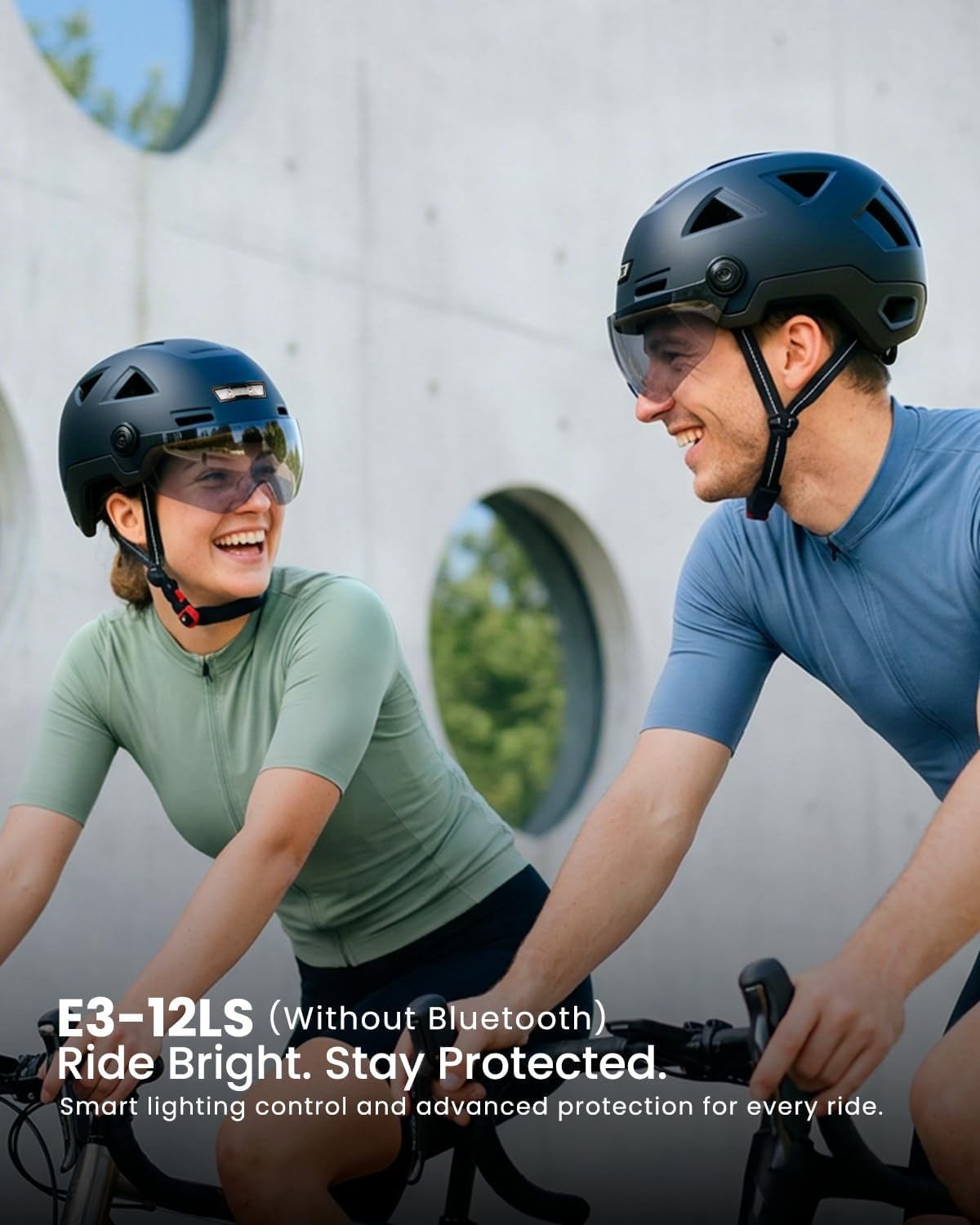ILM Smart Adult Bike Helmet with Automatic G-Sensor Turn Signal & Brake Warning LED Light Control Road Cycling Helmet E3-12LS