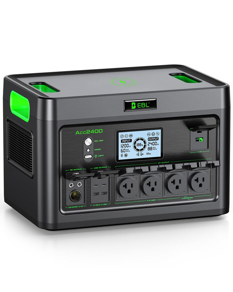 EBL Portable Power Station 1000W Solar Generator 999Wh Fast Charging Backup Battery with 10W Wireless Charging & Multiple Ports for Camping, Home Backup, RV & Off-Grid