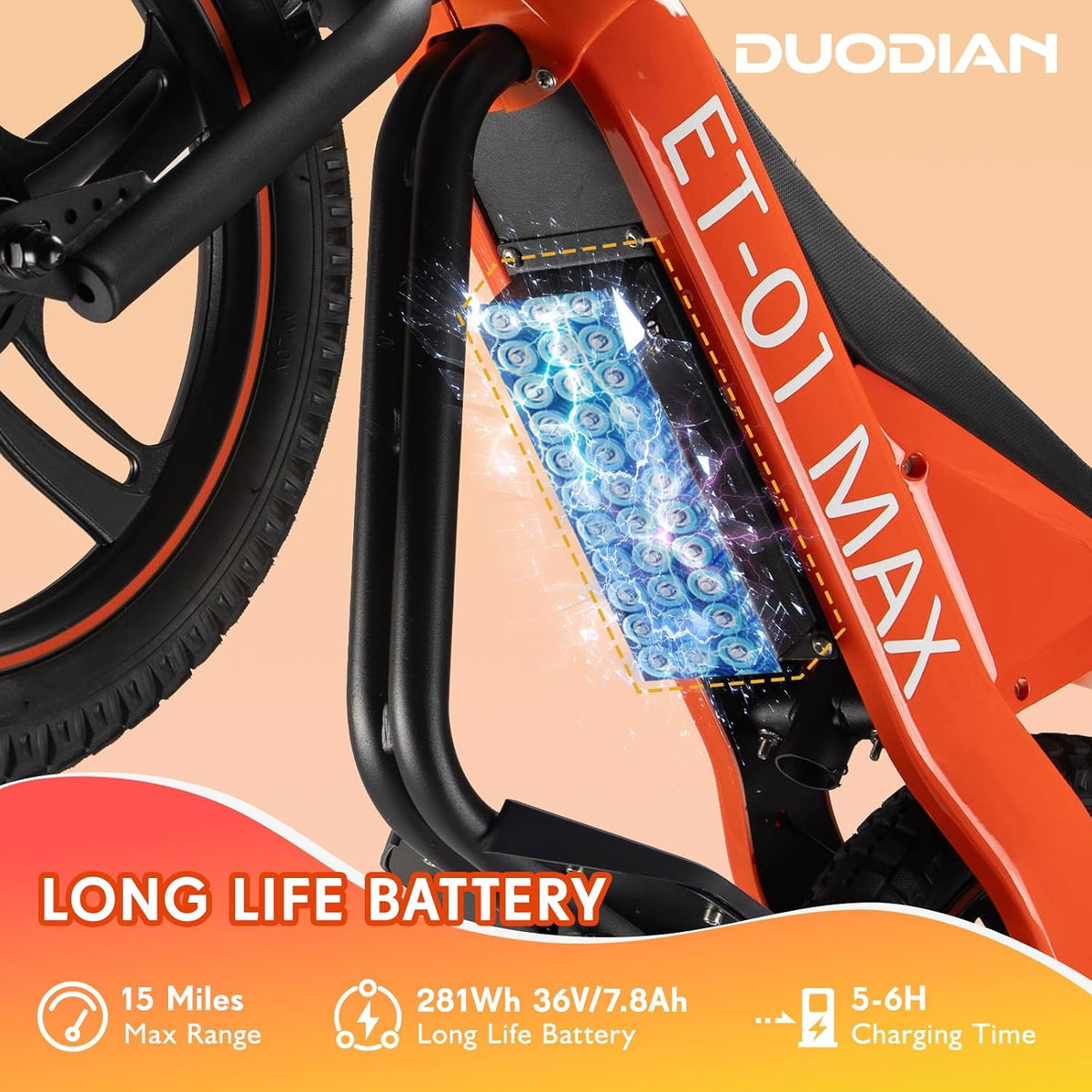 Electric Bike for Kids, 350W Motor, 36V 5.2/7.8Ah E-Bikes