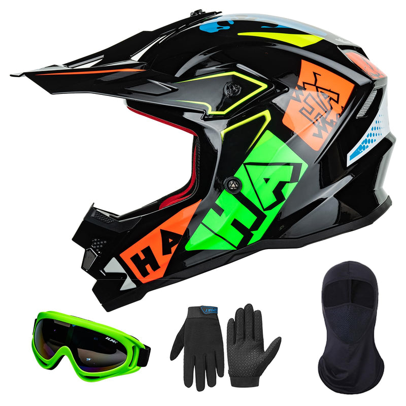 ILM Youth ATV Helmet Kids Dirt Bike Motocross BMX Off Road Motorbike Go Kart Casco DOT ECE Model Z705 (Starlight Pony, S)