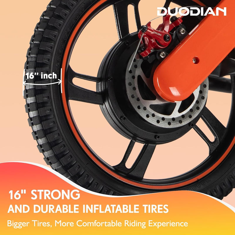 Electric Bike for Kids, 350W Motor, 36V 5.2/7.8Ah E-Bikes