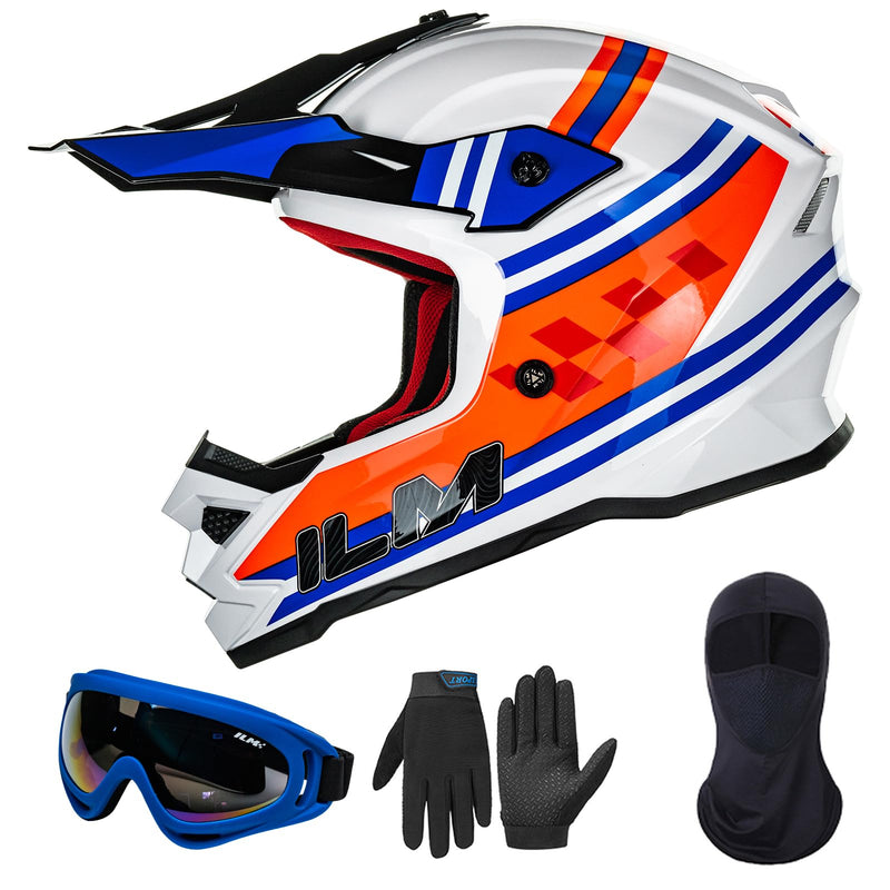 ILM Youth ATV Helmet Kids Dirt Bike Motocross BMX Off Road Motorbike Go Kart Casco DOT ECE Model Z705 (Starlight Pony, S)