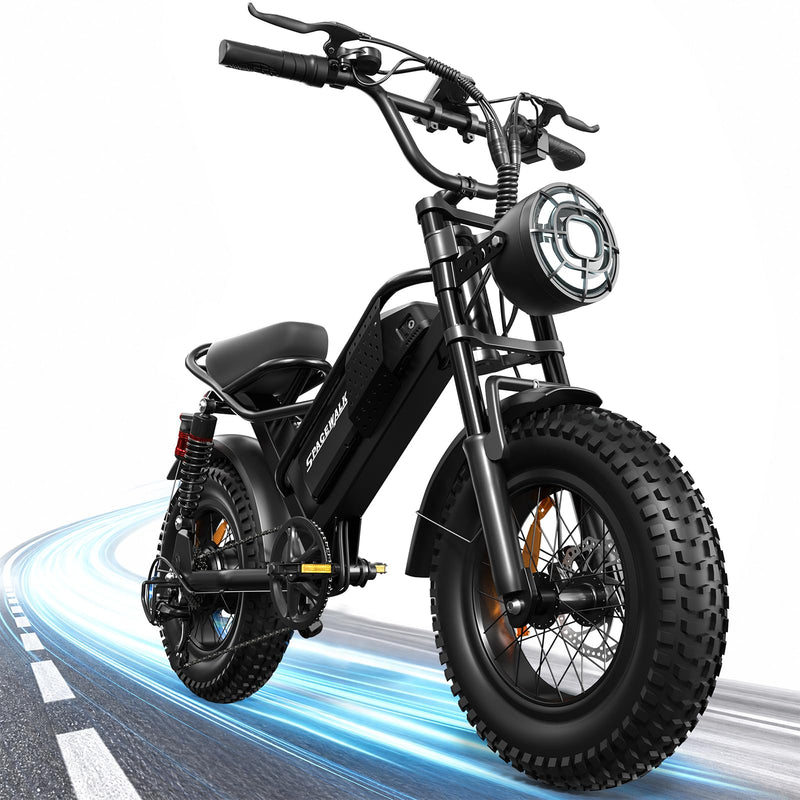 Spacewalk Electric Bike for Teens/Adults,16"x4" Inch Ebike,1800W Peak Motor