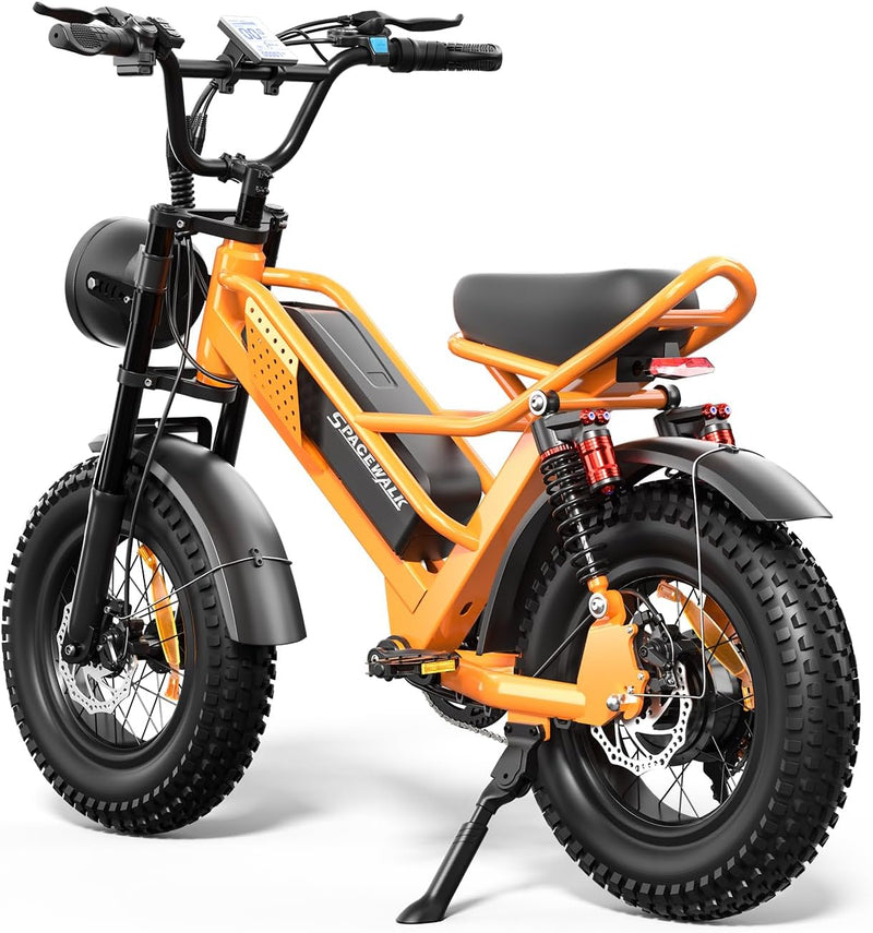 Spacewalk Electric Bike for Teens/Adults,16"x4" Inch Ebike,1800W Peak Motor