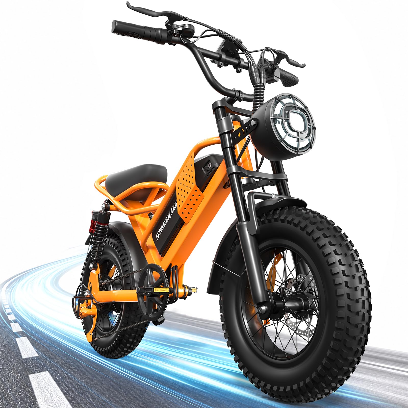 Spacewalk Electric Bike for Teens/Adults,16"x4" Inch Ebike,1800W Peak Motor