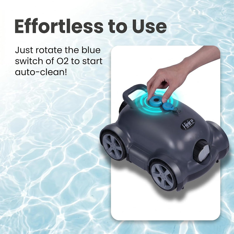 Cordless Robotic Pool Cleaner,Automatic Pool Vacuum Robot for In-Ground/Above Ground Pools,150 Min Runtime, IPX8 Waterproof, 2200 Sq Ft Coverage (Dark Grey)