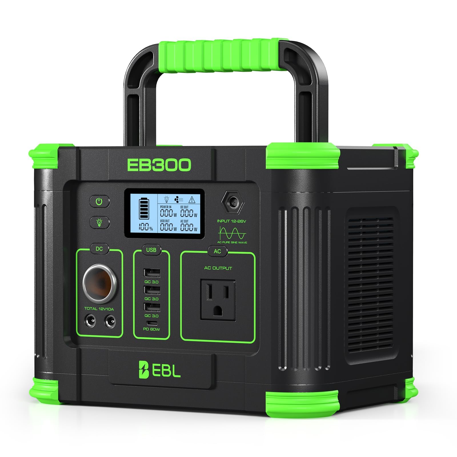 EBL 2400W Portable Power Station LiFePO4 Battery for Home Use | 1843.2Wh Solar Generator,Home Battery Backup,12 Outlets(2400W AC Outlets), USB-C PD 100W,2Hrs Quick Charge