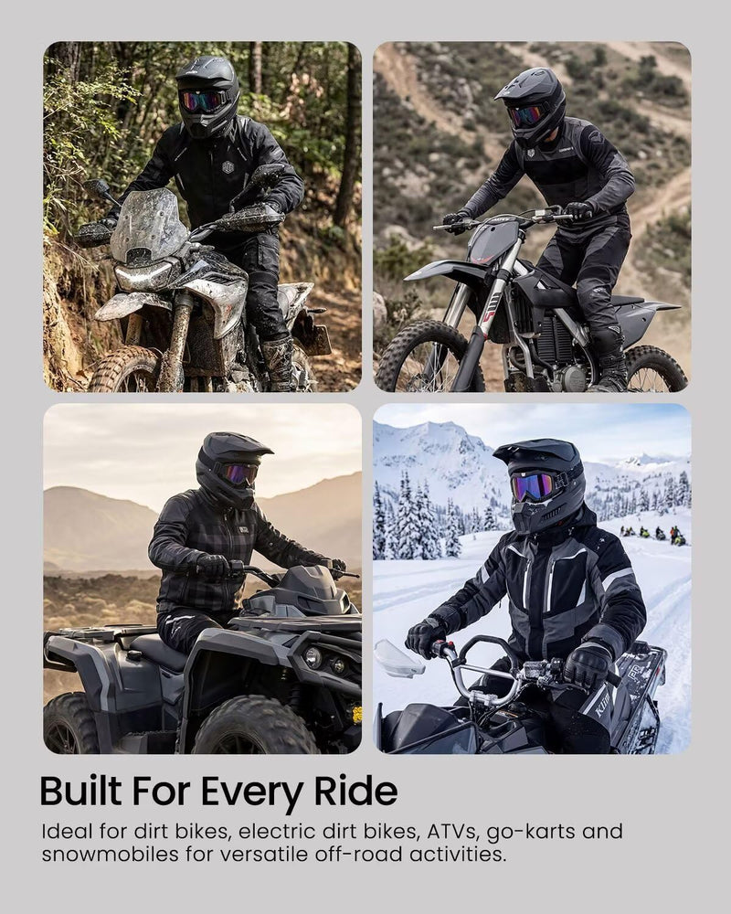 ILM Dirt Bike Helmets Adult ATV Motocross Off Road Motorbike with Goggles Gloves Mask DOT Model MT601A