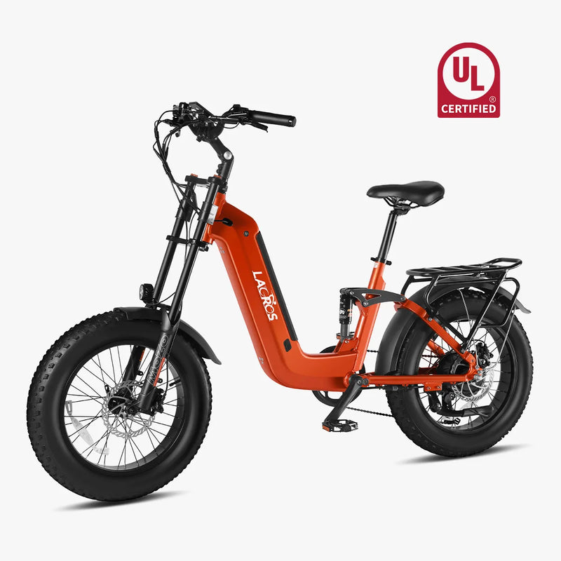 ### Cyclone Step thru electric bike orange
