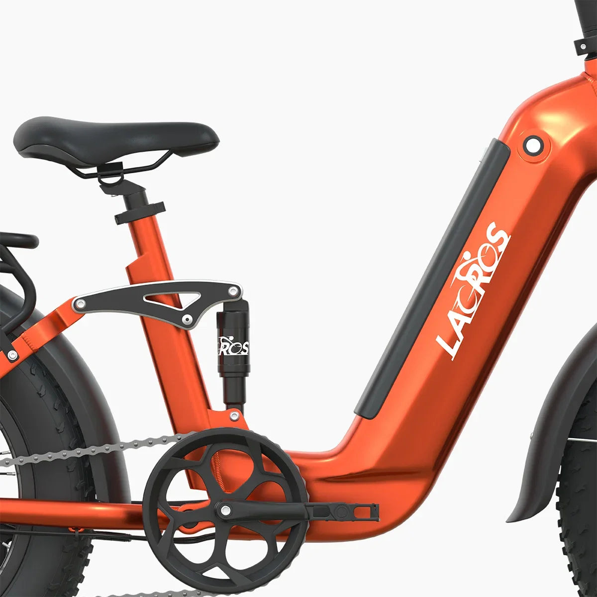 ### Cyclone Step thru electric bike orange
