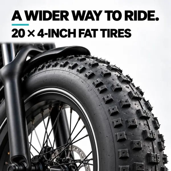20 x 4-inch Fat Tires