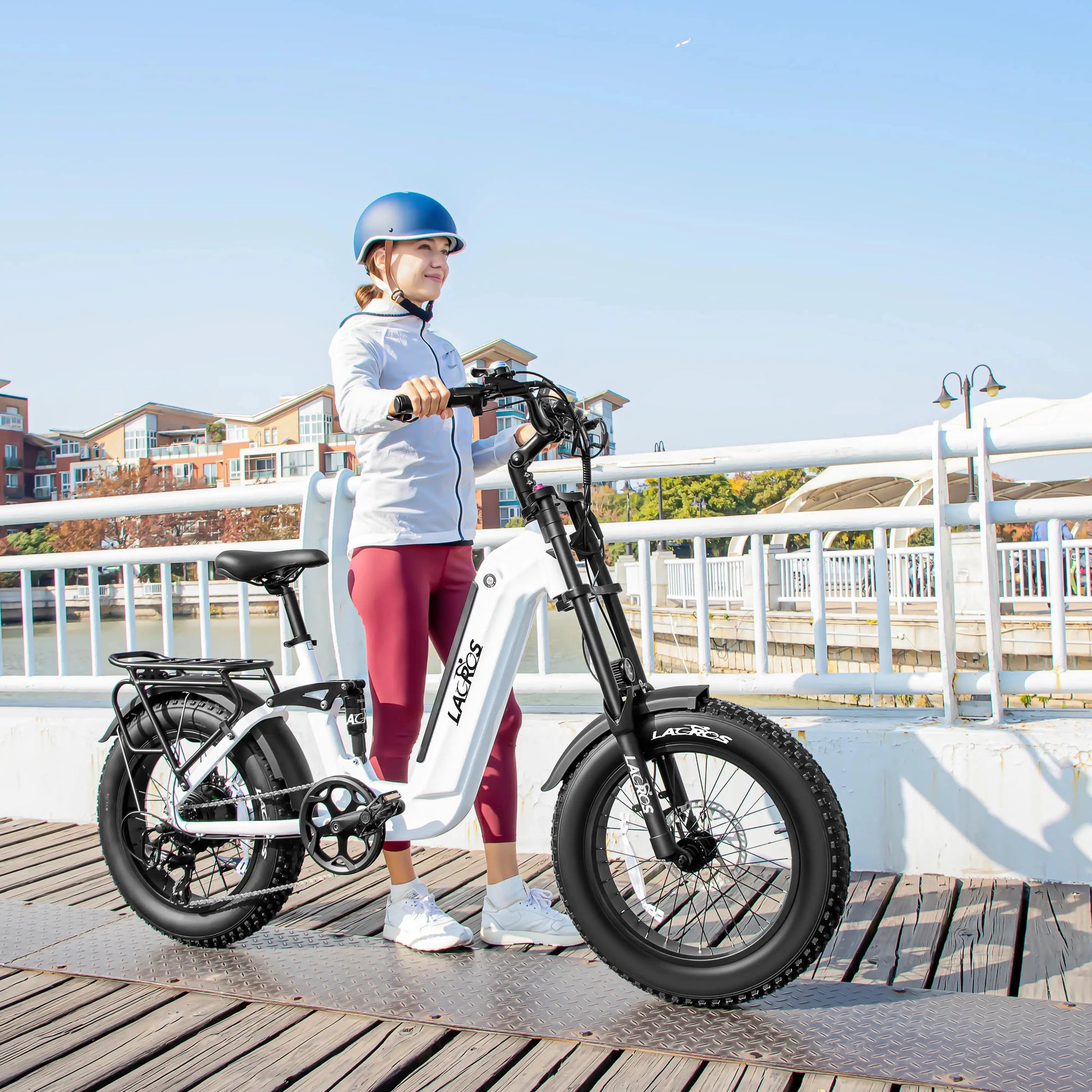 ### Cyclone Step thru electric bike white