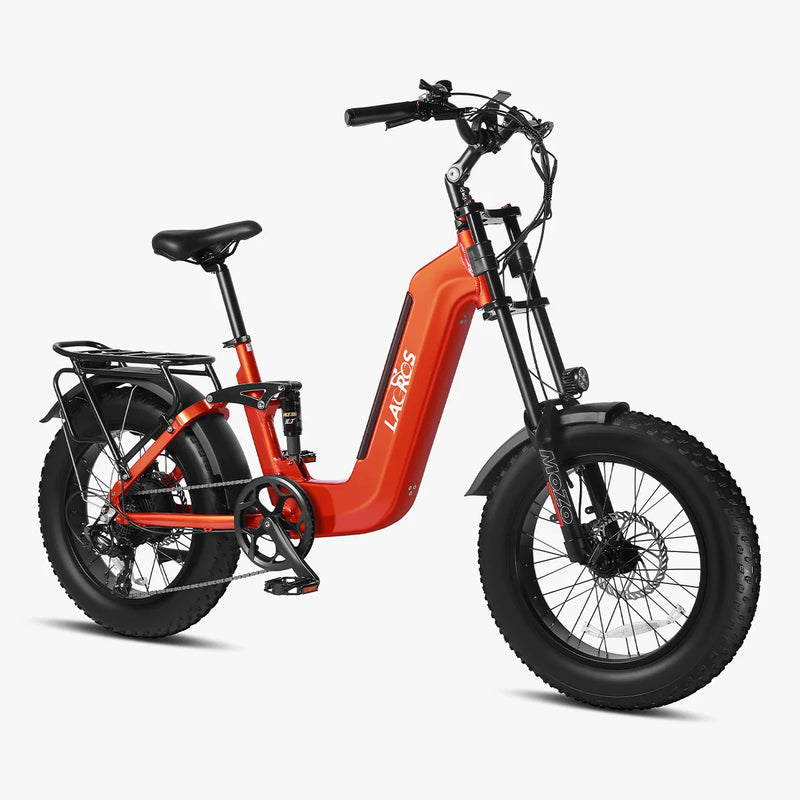 ### Cyclone Step thru electric bike orange