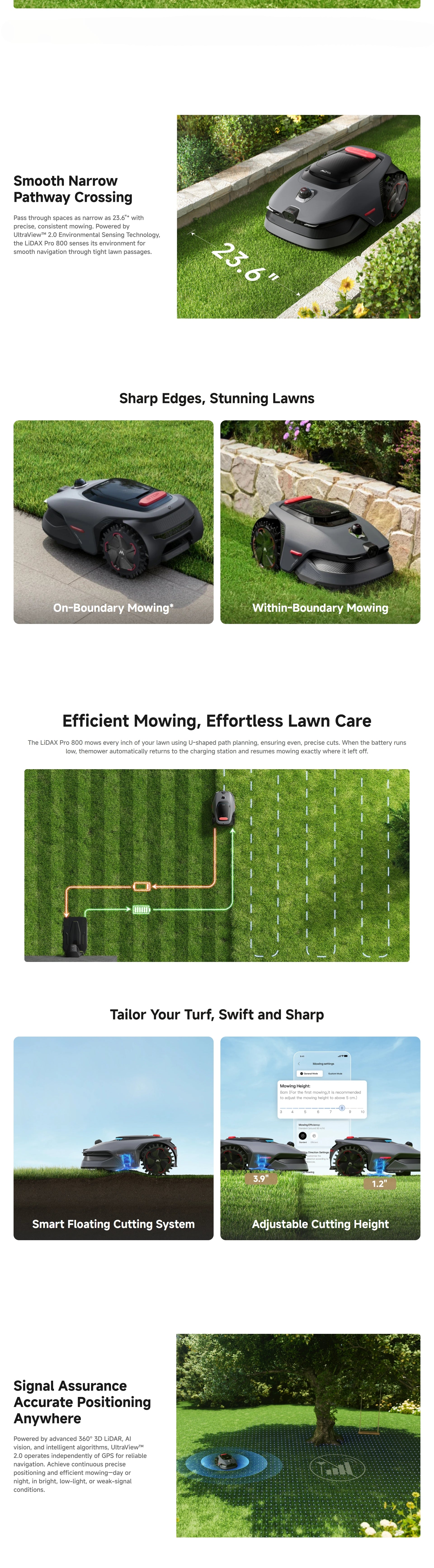 MOVA Lidax Pro 800 Robotic Lawn Mower | 0.2 Acre