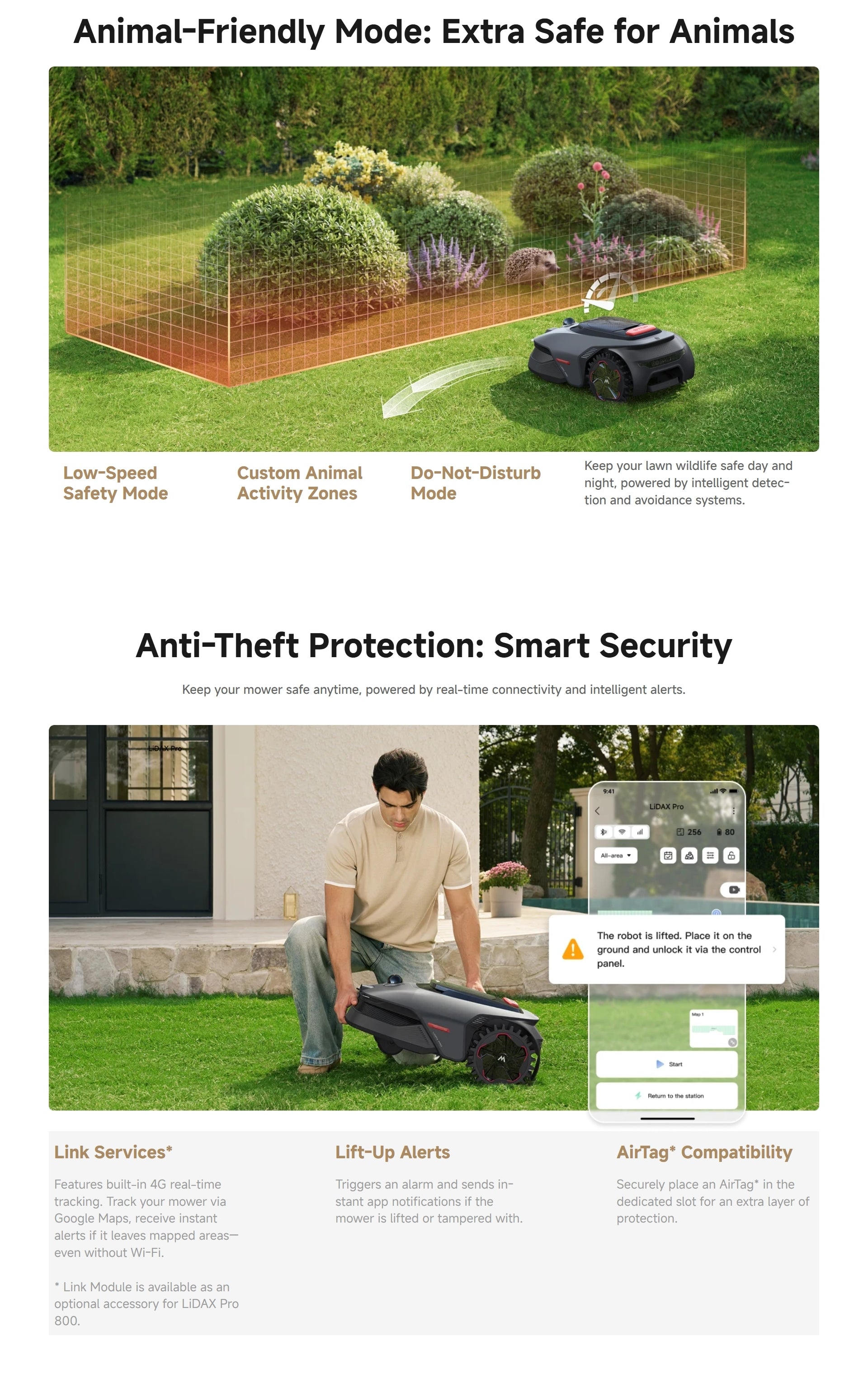 MOVA Lidax Pro 800 Robotic Lawn Mower | 0.2 Acre