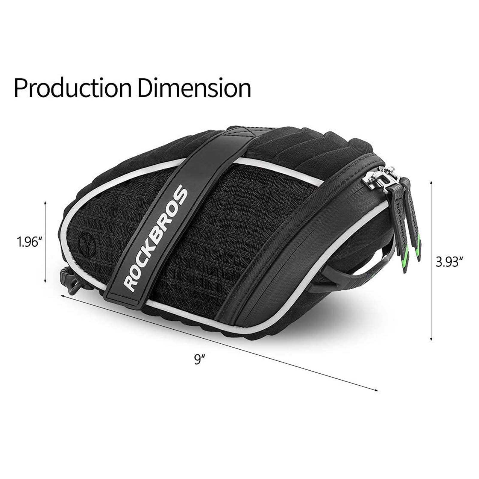 3D Shell Bike Saddle Bag Under Seat Storage Pack-5