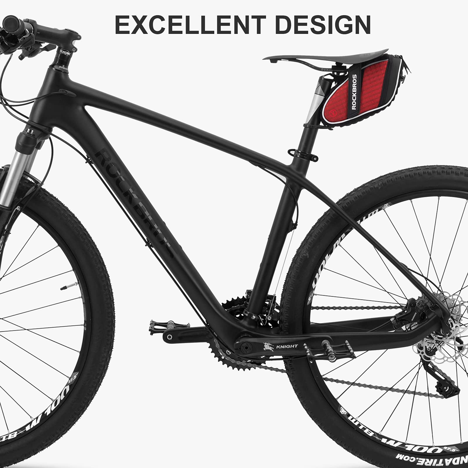 3D Shell Bike Saddle Bag Under Seat Storage Pack-7