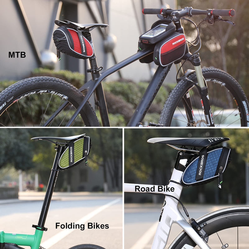 3D Shell Bike Saddle Bag Under Seat Storage Pack-8