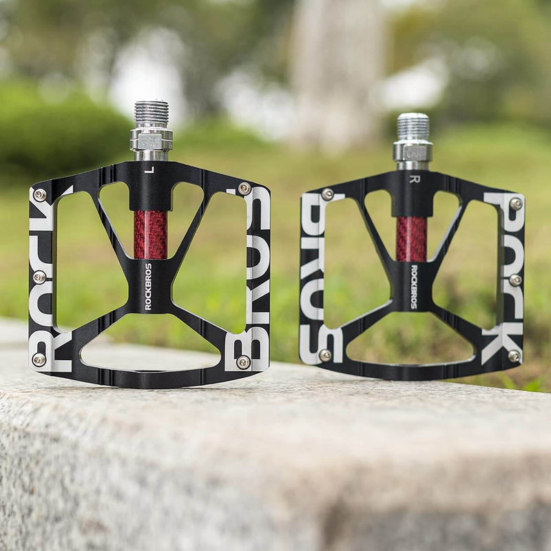 ROCKBROS Aluminum Bike Pedals Non-Slip 9/16 Platform MTB Pedals-2