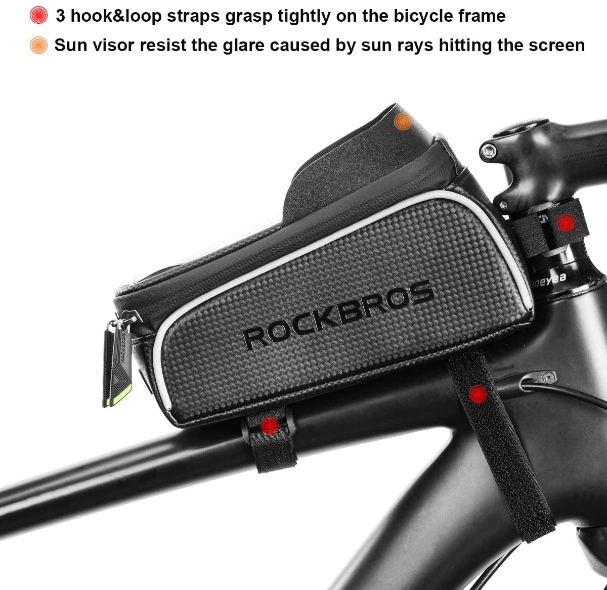 ROCKBROS Bike Phone Front Frame Bag Waterproof-4
