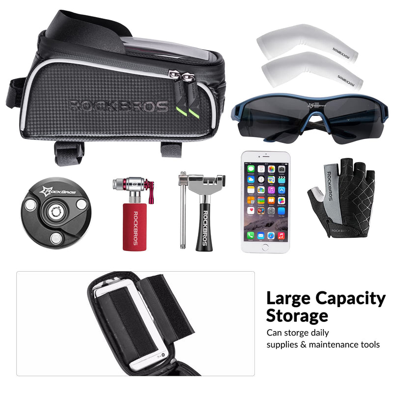 ROCKBROS Bike Phone Front Frame Bag Waterproof-6