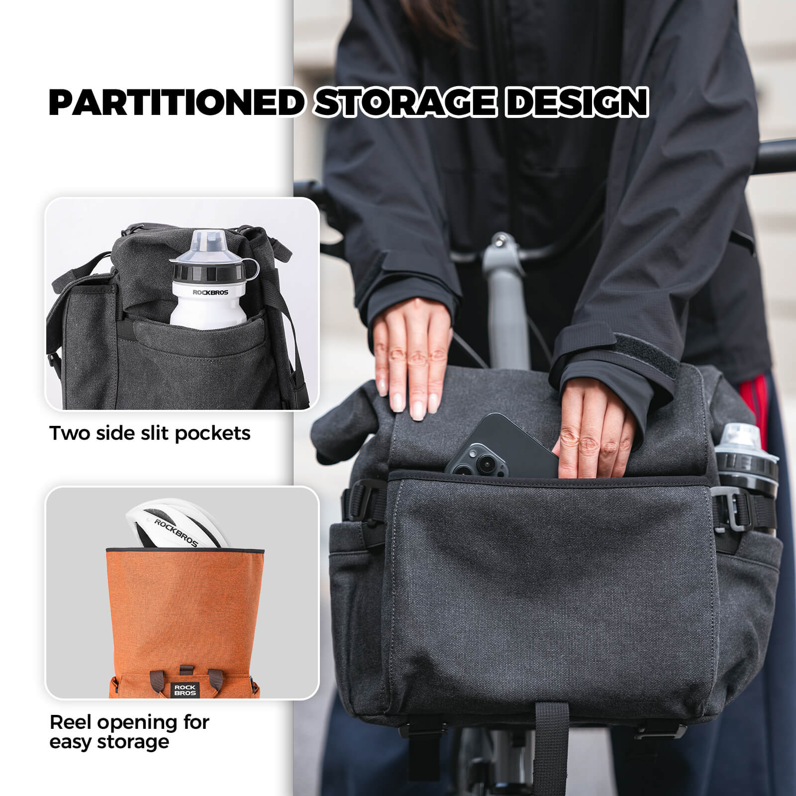 Folding Bike Handlebar Bag - 11.5L-4