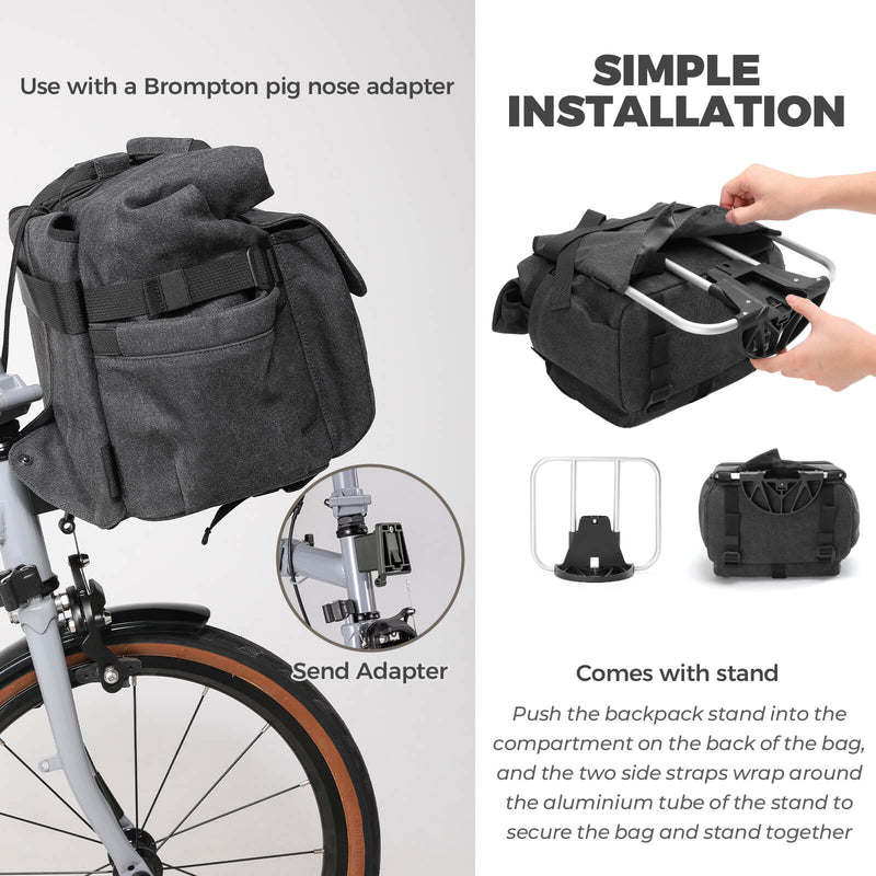 Folding Bike Handlebar Bag - 11.5L-6