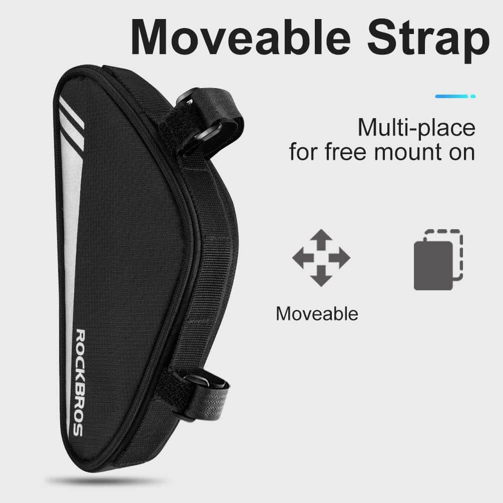 ROCKBROS Top Tube Bike Frame Bag Triangle Storage Pouch-2