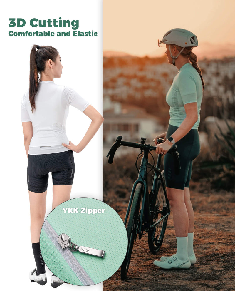 Women's TVI Solid Color Short-Sleeve Cycling Jersey-15