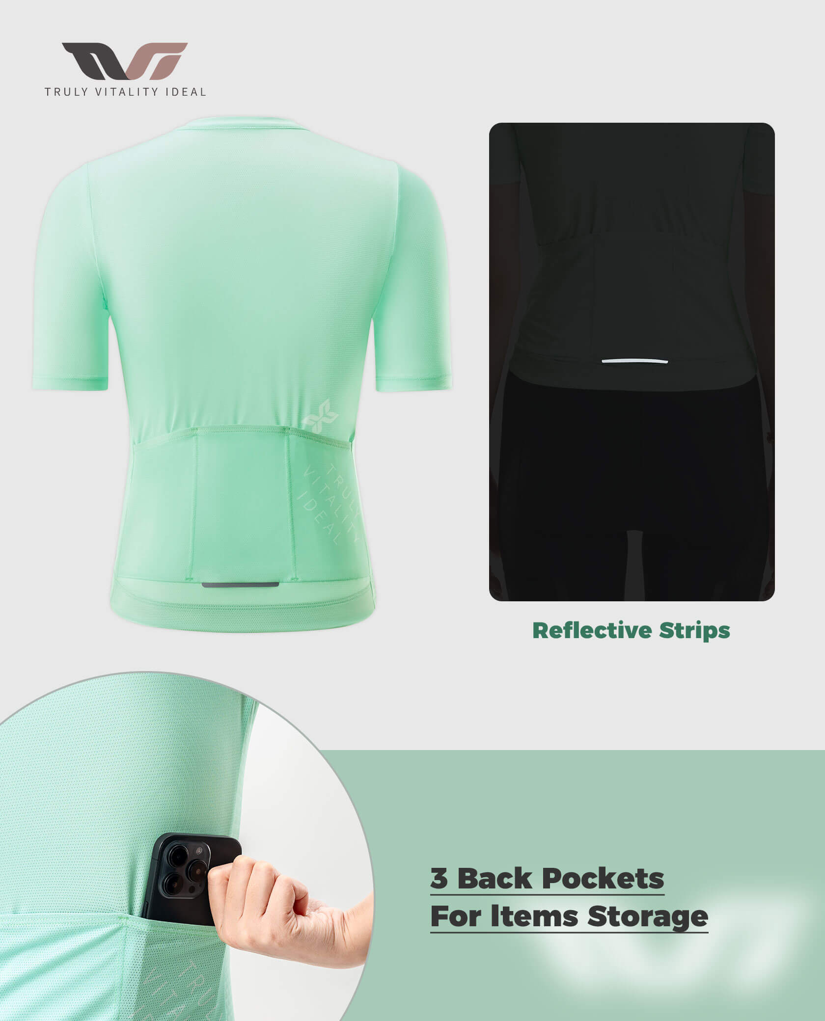 Women's TVI Solid Color Short-Sleeve Cycling Jersey-13