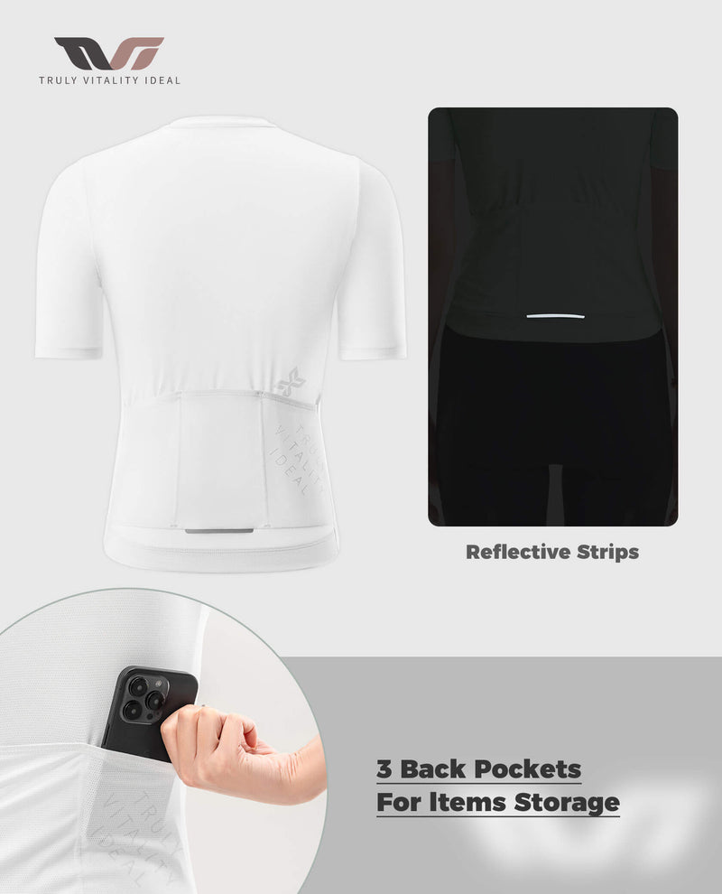 Women's TVI Solid Color Short-Sleeve Cycling Jersey-14
