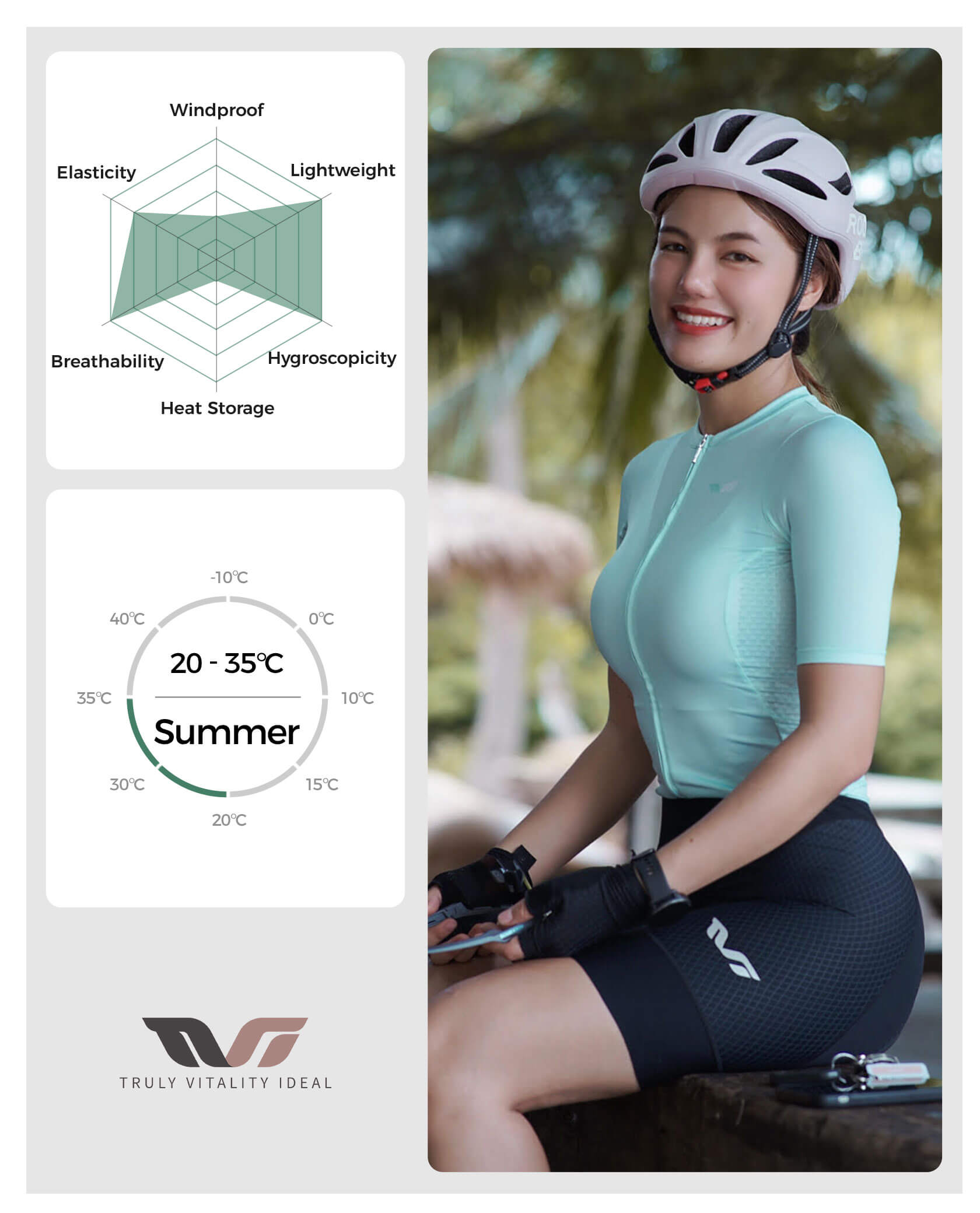 Women's TVI Solid Color Short-Sleeve Cycling Jersey-9