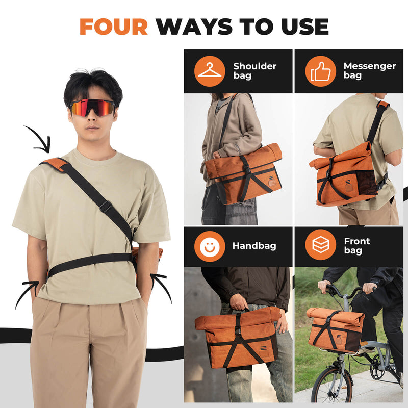 Folding Bike Handlebar Bag & Shoulder Bag  - 8L-9