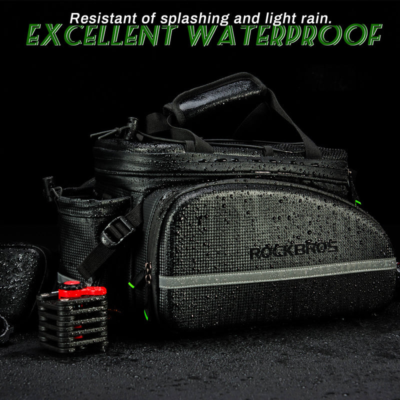 ROCKBROS Bike Rear Rack Bag Waterproof Multifunctional Bike Trunk Bag-5