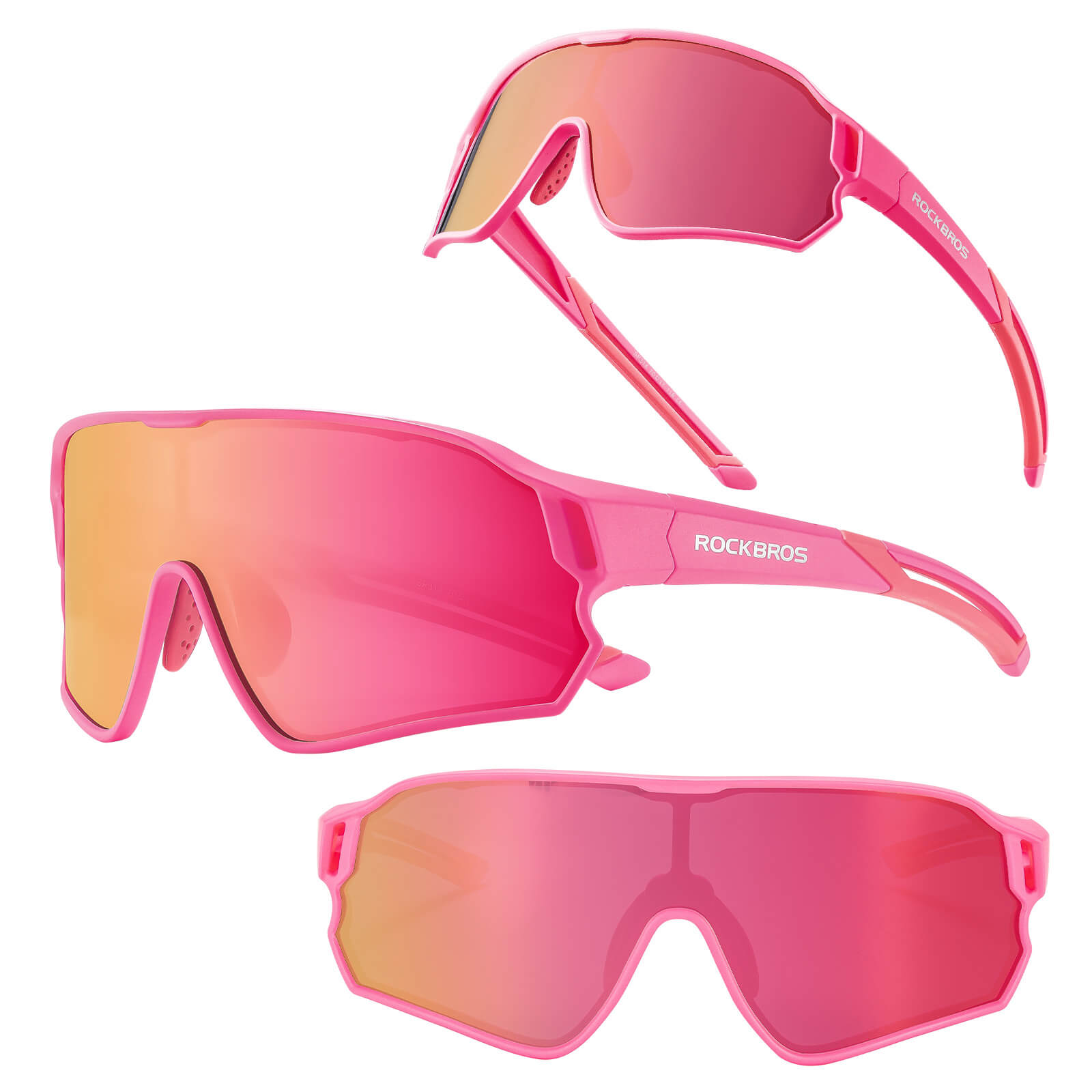 ROCKBROS Kids Polarized Cycling Sunglasses UV400 Bike Glasses-11
