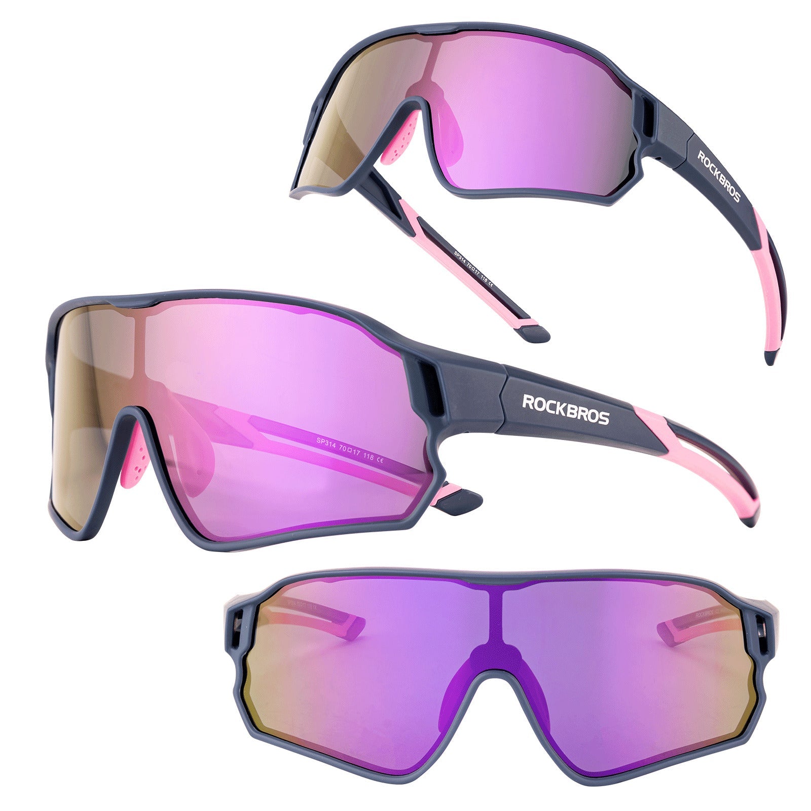 ROCKBROS Kids Polarized Cycling Sunglasses UV400 Bike Glasses-12
