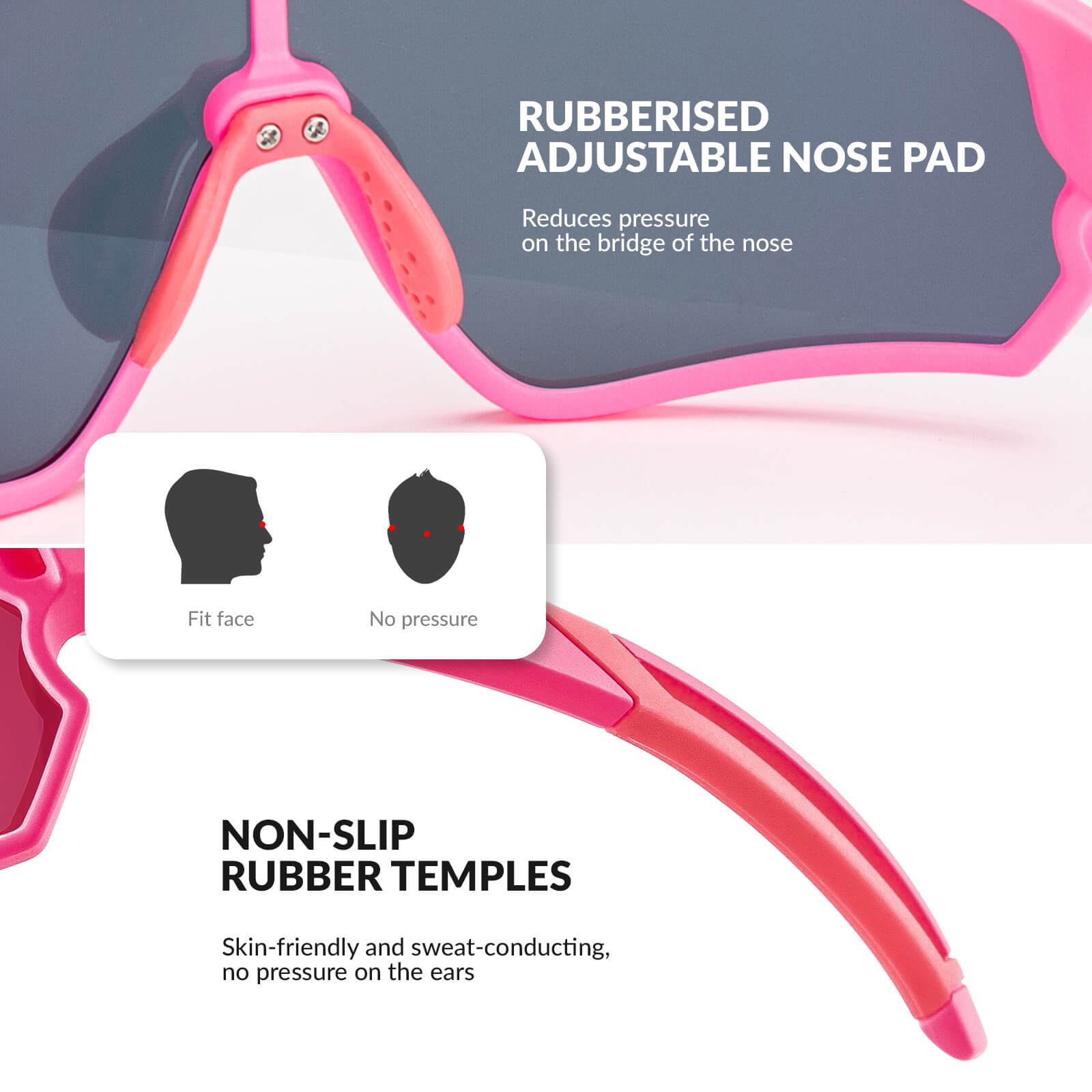 ROCKBROS Kids Polarized Cycling Sunglasses UV400 Bike Glasses-29