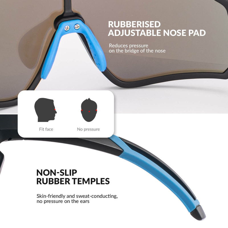 ROCKBROS Kids Polarized Cycling Sunglasses UV400 Bike Glasses-25