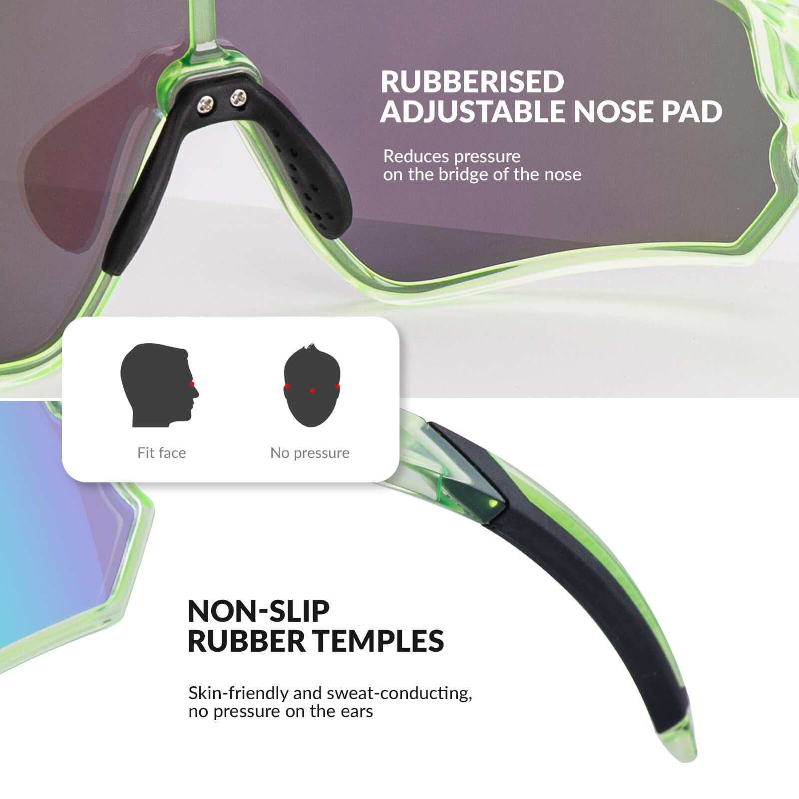 ROCKBROS Kids Polarized Cycling Sunglasses UV400 Bike Glasses-30