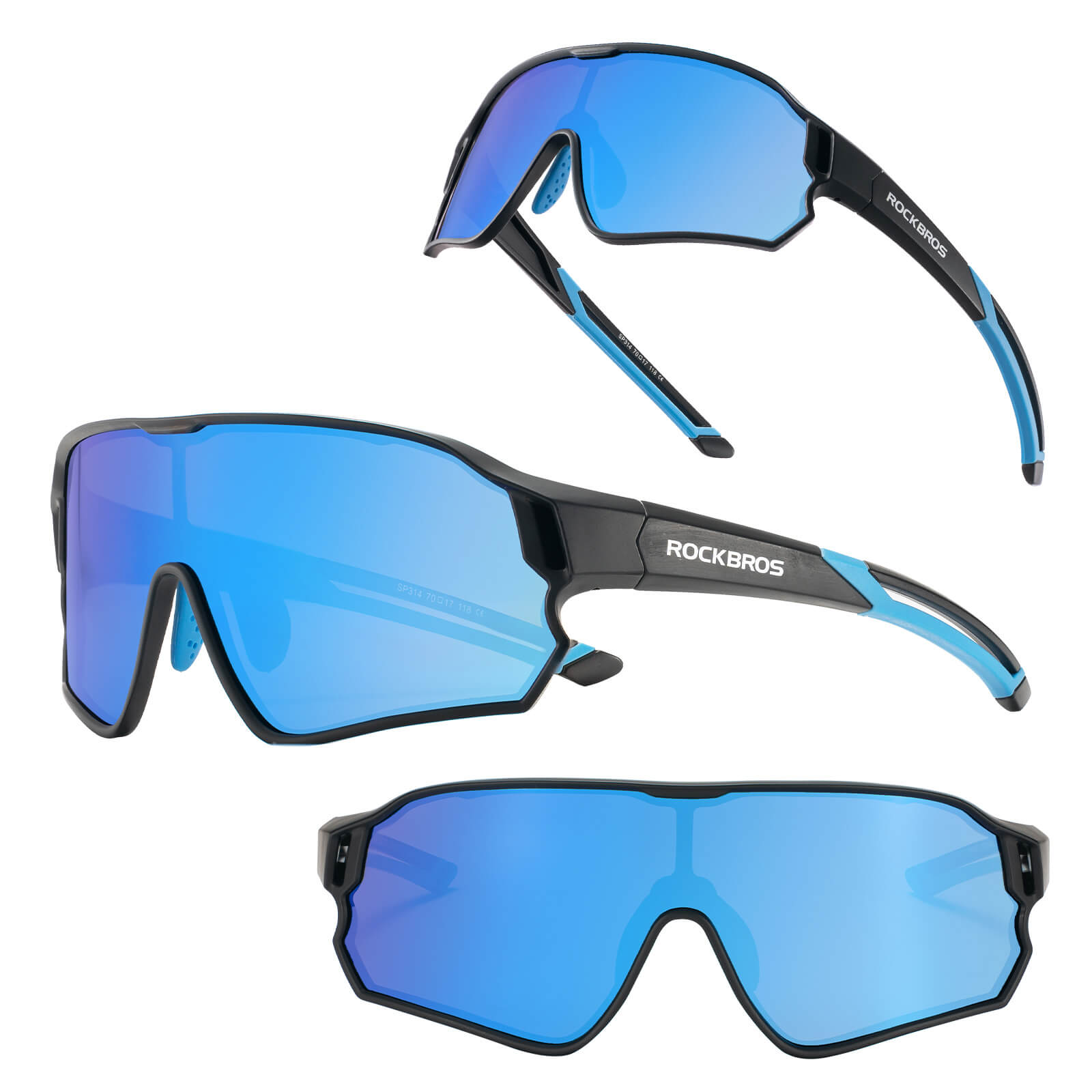 ROCKBROS Kids Polarized Cycling Sunglasses UV400 Bike Glasses-8
