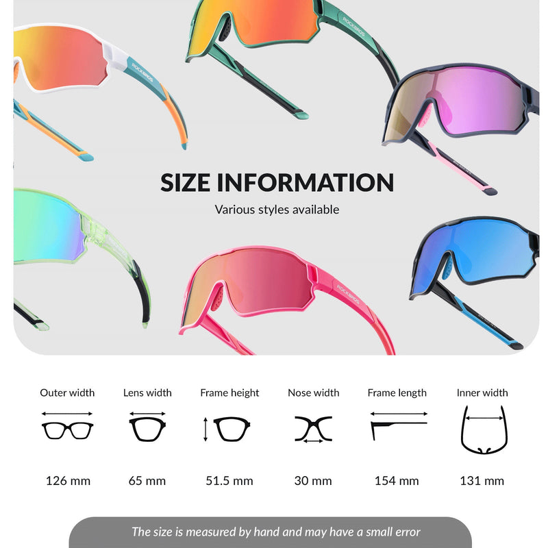 ROCKBROS Kids Polarized Cycling Sunglasses UV400 Bike Glasses-31