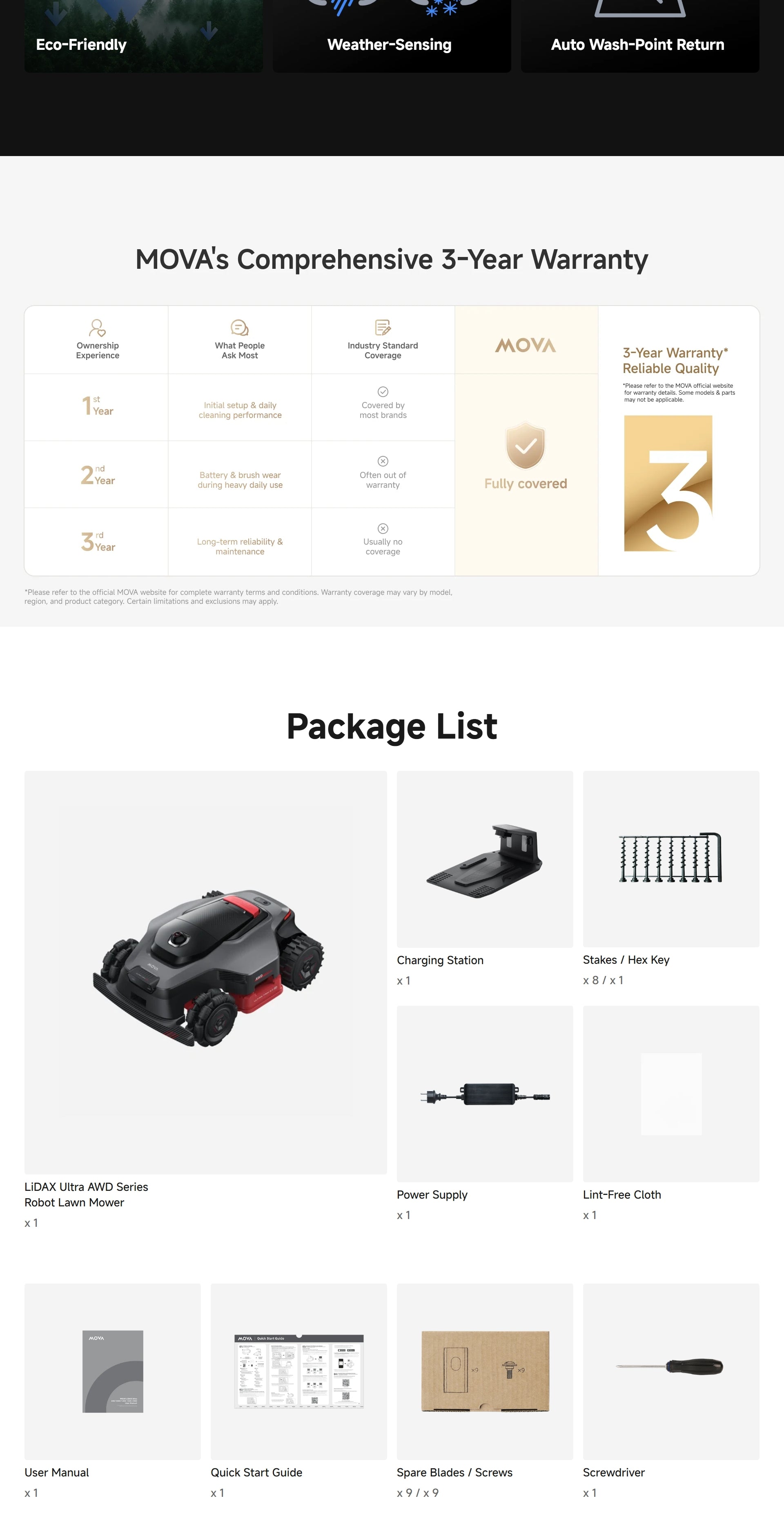 MOVA Lidax Ultra 3000 AWD Robotic Lawn Mower | 0.75 acre