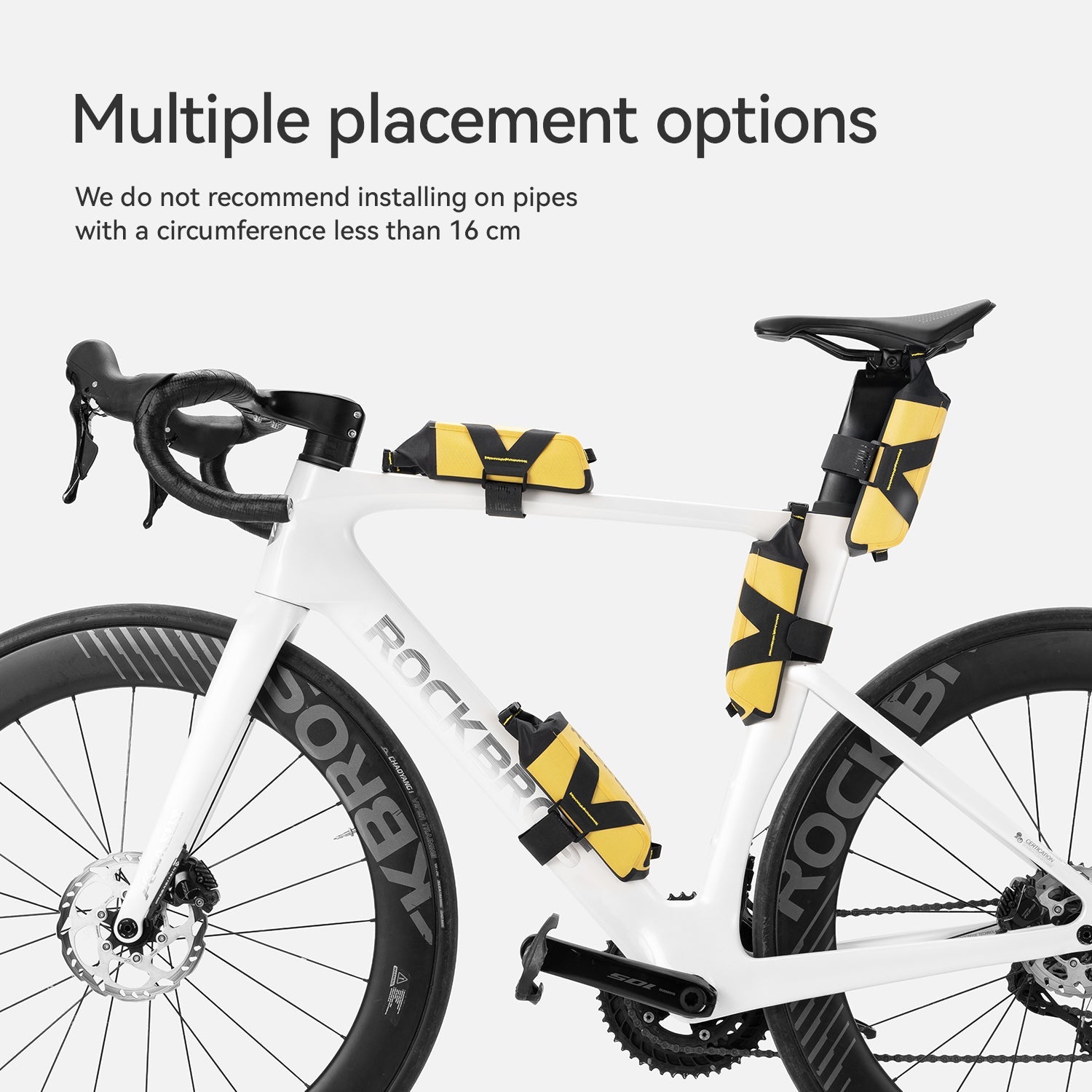 AS-161 100% Waterproof Bike Down Tube Bag - 1L-6